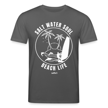 safis® Windsurf Unisex Bio-T-Shirt CREATOR -salt water soul- - Anthrazit