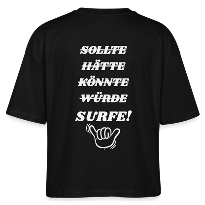 Windsurfer geschenk T-Shirt -surfe!- - Schwarz