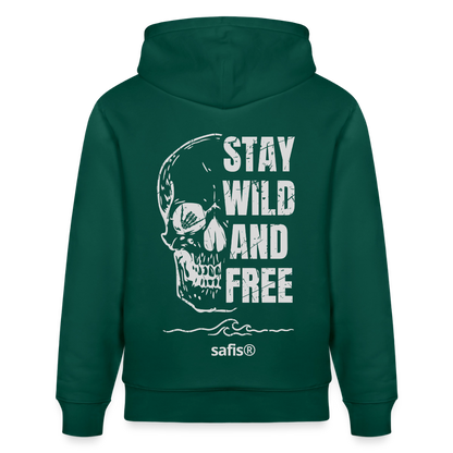 safis® Windsurfkleidung -wild and free- Unisex Bio-Hoodie CRUISER - Forest