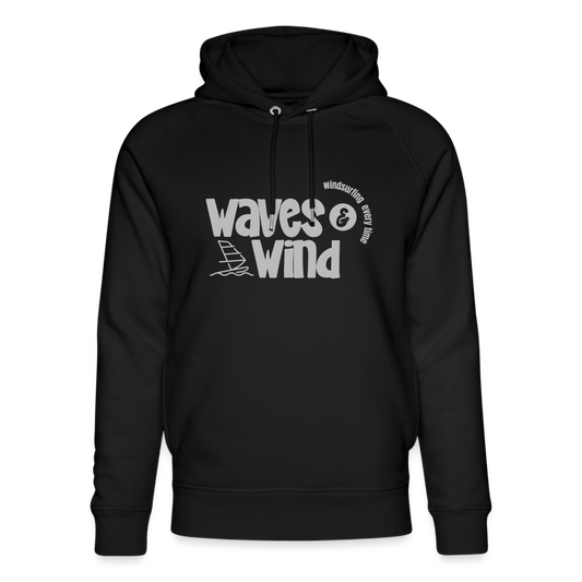 Bio-Hoodie -waves & wind- - Schwarz