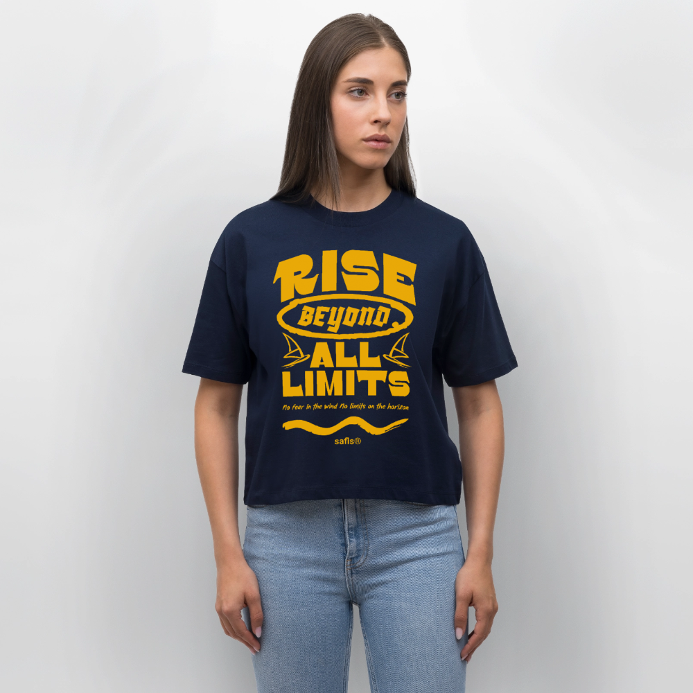 -rise all limits-  Frauen Boxy Bio-T-Shirt Nova - Navy