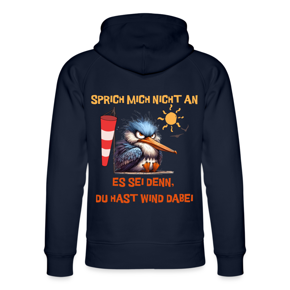 Unisex Bio-Hoodie -sprich mich nicht an- - Navy