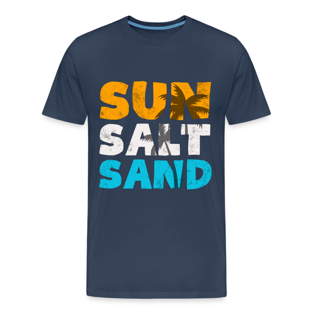 Männer Premium Bio T-Shirt -sun salt sand- - Navy