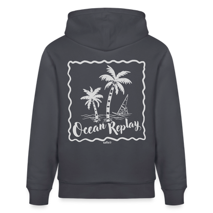 safis® Windsurfer Unisex Bio-Hoodie Cruiser -Ocean Replay- - Indigoblau
