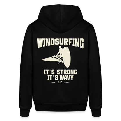 Unisex Bio-Hoodie -wavy- - Schwarz