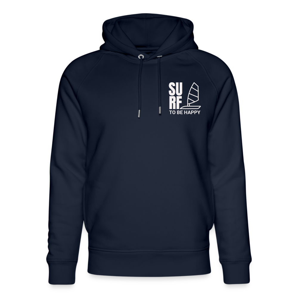 Unisex Bio-Hoodie -surf to be happy- - Navy