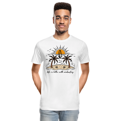 Männer Premium Bio T-Shirt -better life- - Weiß