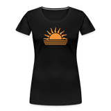 Frauen Premium Bio T-Shirt -sunset- - Schwarz