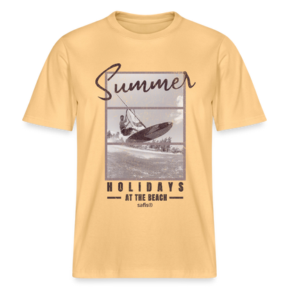 safis Windsurf T-Shirt -holidays- RELAXED FIT Unisex Organic T-Shirt - Hellgelb