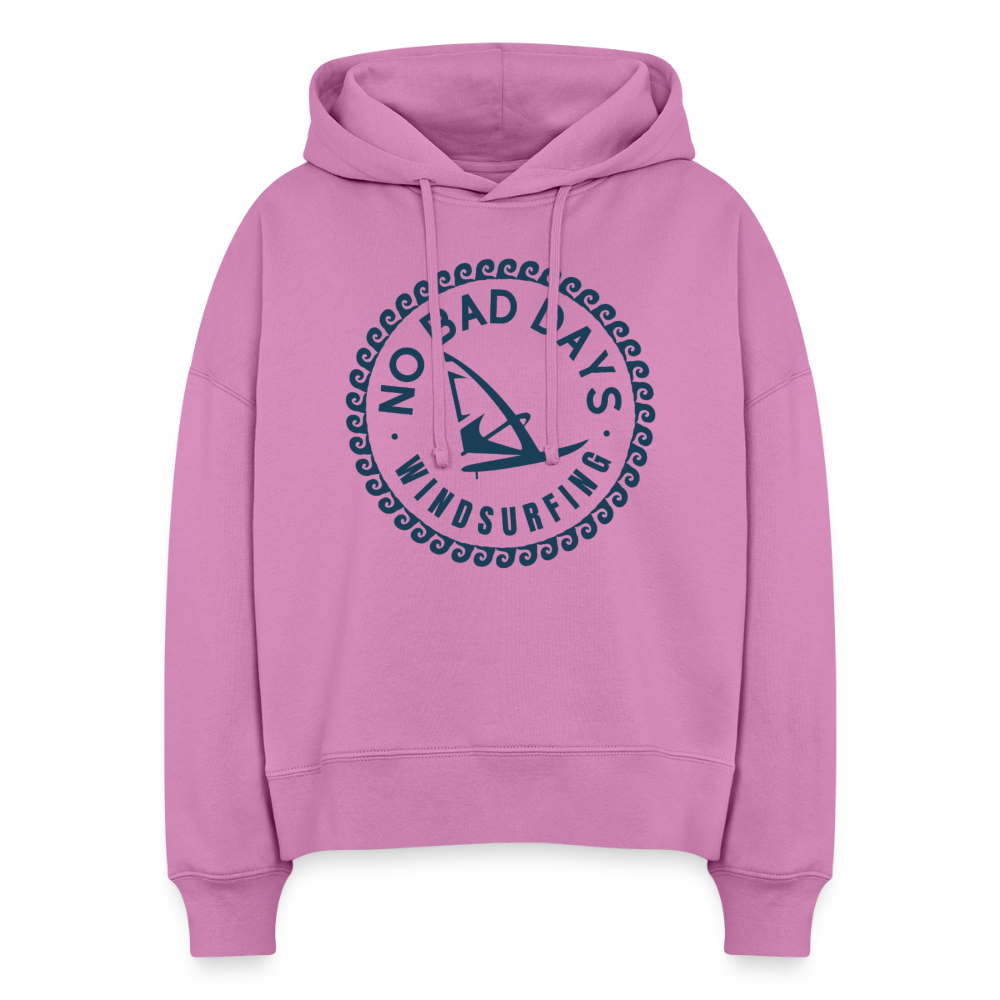 safis Surferkleidung -no bad days- Boxy Frauen Bio Hoodie - Pink