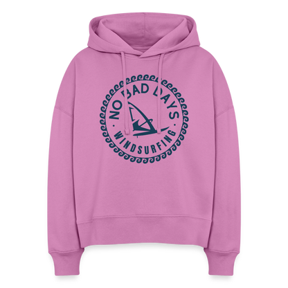 safis Surferkleidung -no bad days- Boxy Frauen Bio Hoodie - Pink
