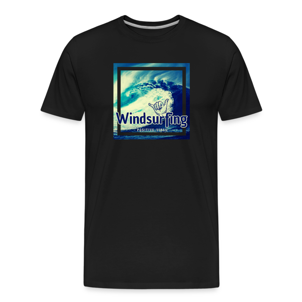 Männer Premium Bio T-Shirt -positive vibes- - Schwarz