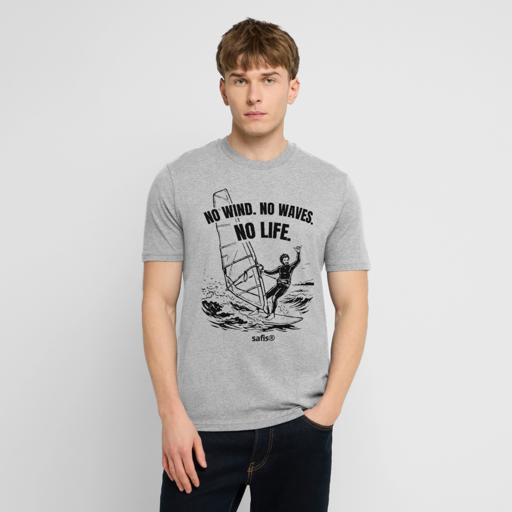 -no life- Unisex Bio-T-Shirt CREATOR - Grau meliert