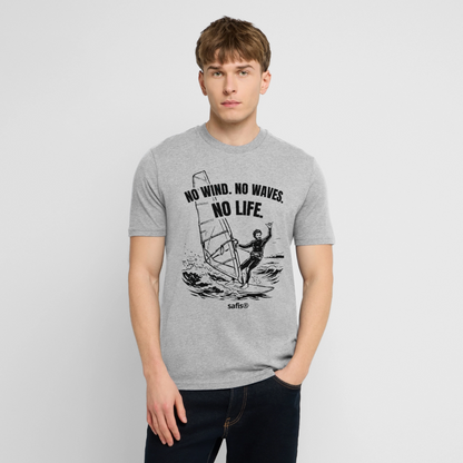 -no life- Unisex Bio-T-Shirt CREATOR - Grau meliert