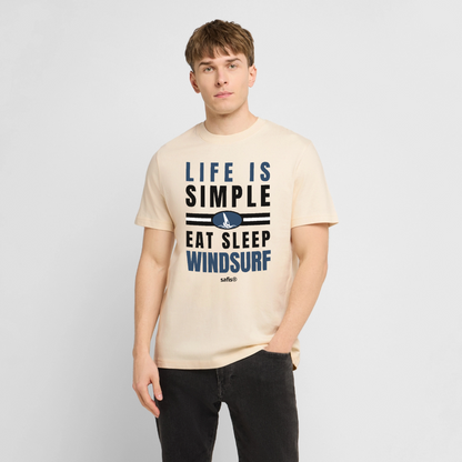 -eat sleep windsurf- Relaxed Fit Unisex Bio-T-Shirt - Natur