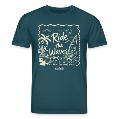 safis Windsurf T-Shirt Männer -ride the waves- - Dunkles Petrol