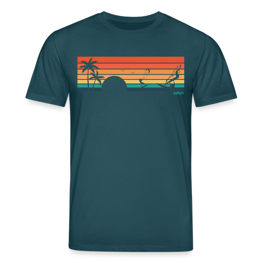 safis® | Nachhaltige Windsurf-Kleidung -sunset- Unisex Bio-T-Shirt CREATOR - Dunkles Petrol