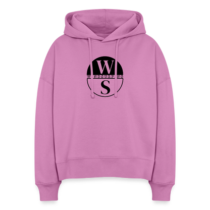 Boxy Frauen Bio Hoodie -ws- - Pink