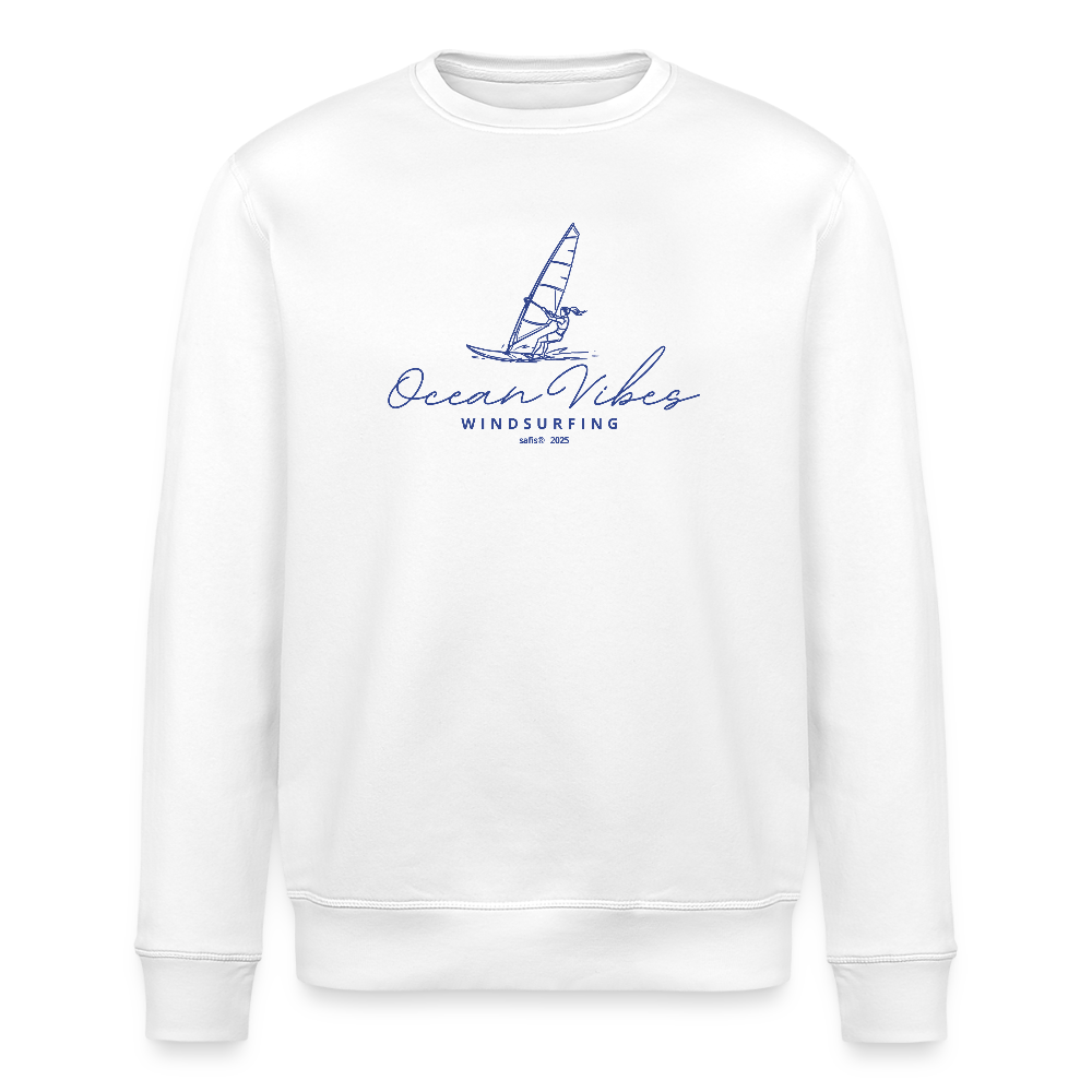 Unisex Bio-Sweatshirt -ocean vibes windsurfing- - Weiß