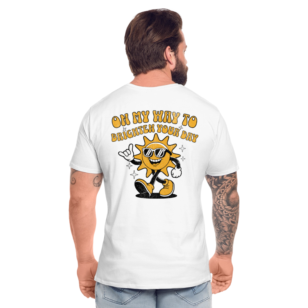 Männer Premium Bio T-Shirt -on my way- Geschenke Für Windsurfer - Weiß