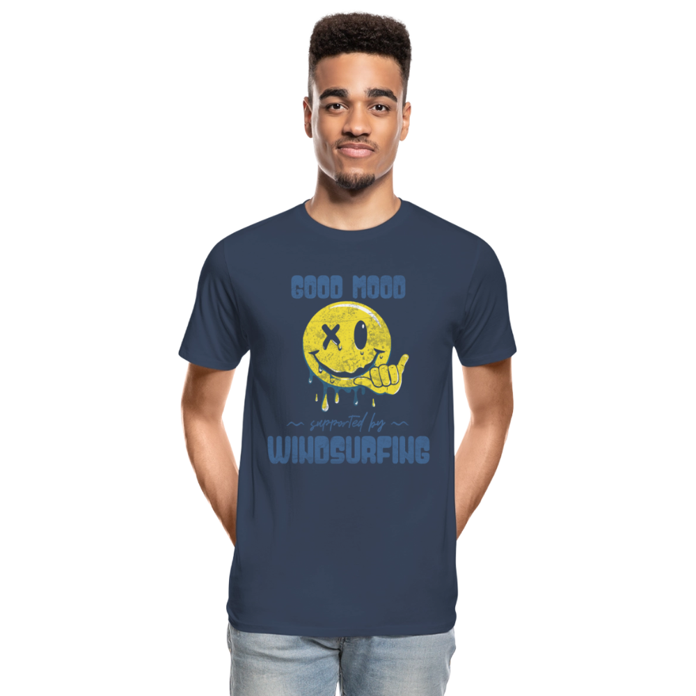 Männer Premium Bio T-Shirt -smiley- - Navy