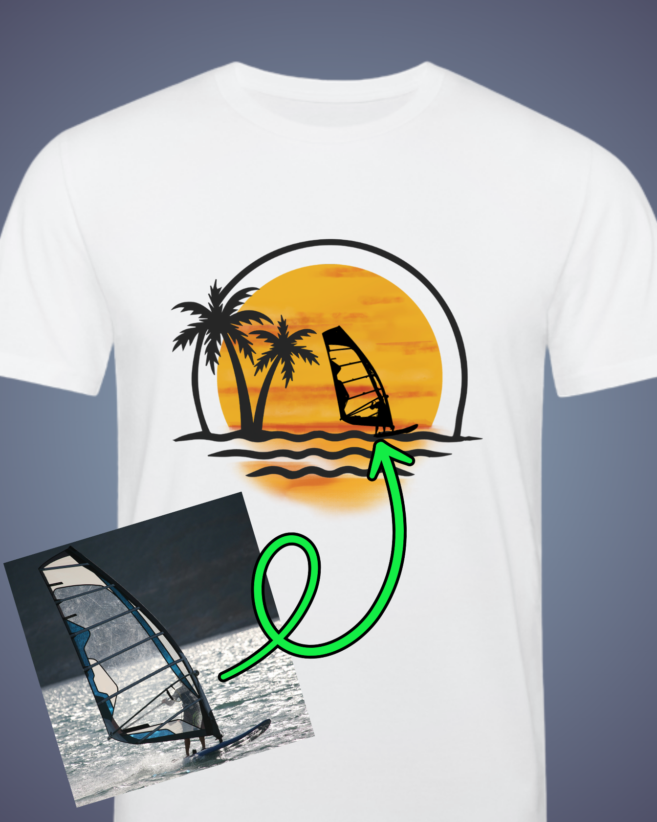 Windsurfing T-Shirt Personalisien