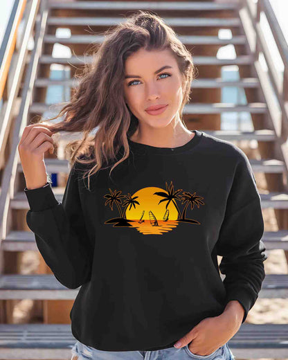 Unisex Oversize Bio Pullover -sunset-