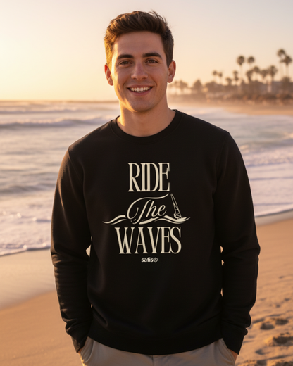 Unisex Bio-Sweatshirt ROLLER -ride the waves-