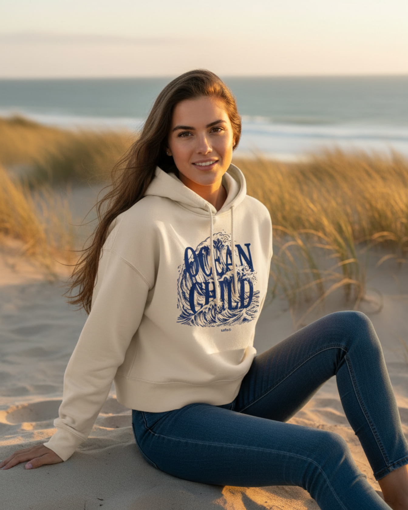 Boxy Frauen Bio-Hoodie Nora – ocean child-