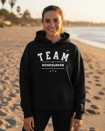 Boxy Frauen Bio Hoodie -Team Windsurfer-