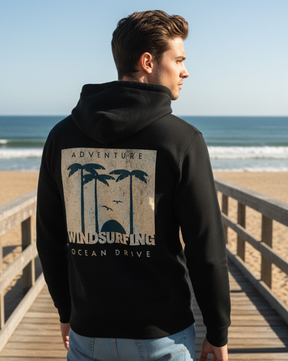 safis windsurfkleidung Hoodie mann ocean drive schwarz