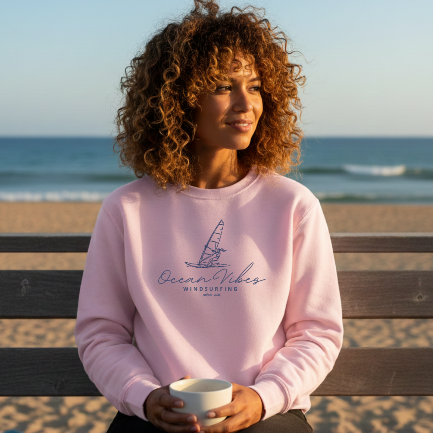 Unisex Bio-Sweatshirt -ocean vibes windsurfing-