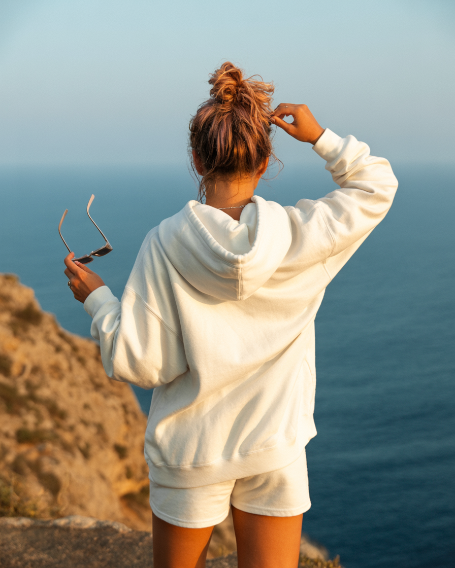 safi s Hoodie CRUISER -give me wind and water - weiss