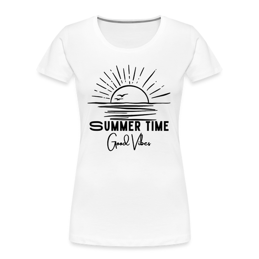 Summer time - Premium Bio T-Shirt - Weiß