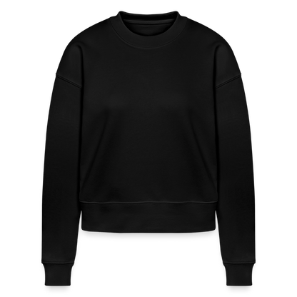 Cropped Frauen Bio-Sweatshirt - Schwarz