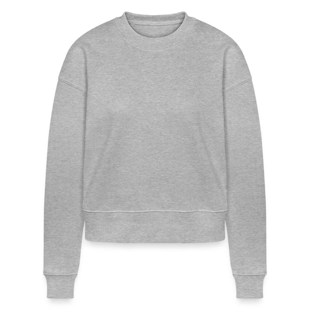 Cropped Frauen Bio-Sweatshirt - Grau meliert