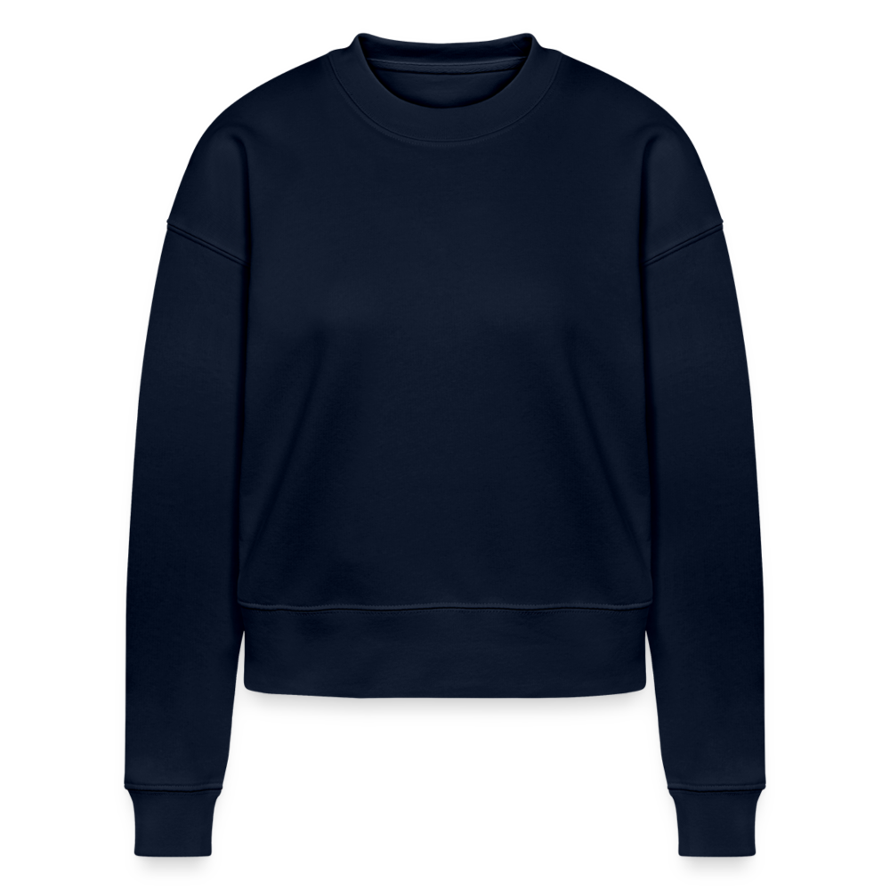 Cropped Frauen Bio-Sweatshirt - Navy