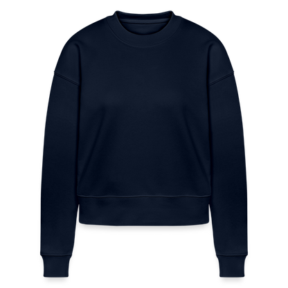 Cropped Frauen Bio-Sweatshirt - Navy