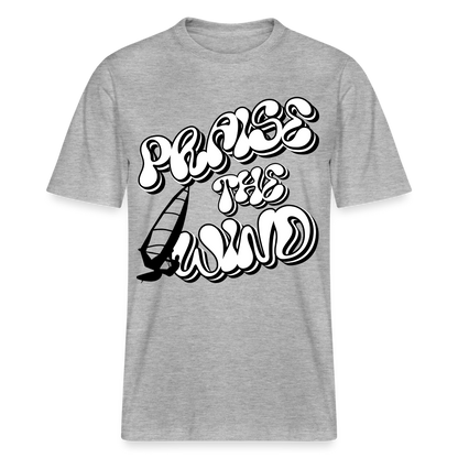 Relaxed Fit Unisex TShirt - praise the wind - - Grau meliert