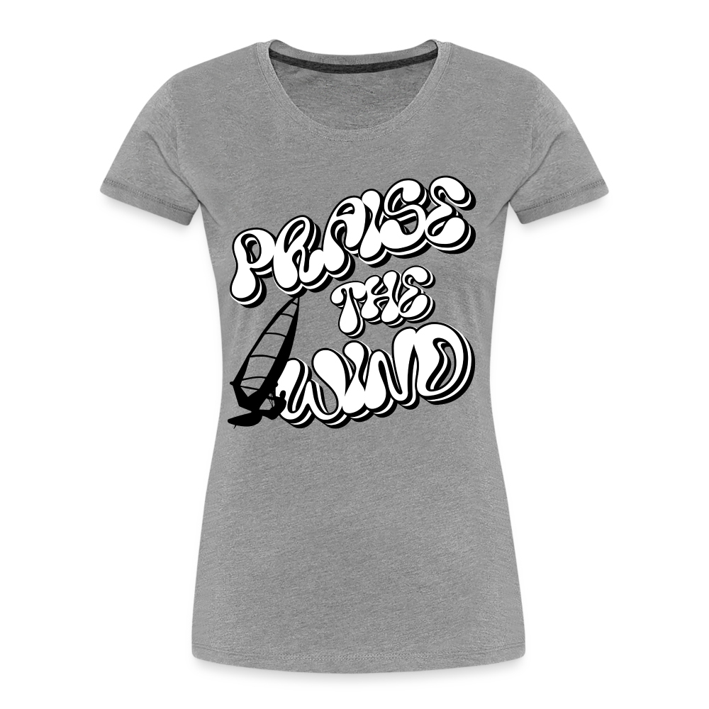 Frauen Premium T-Shirt -praise the wind- - Grau meliert