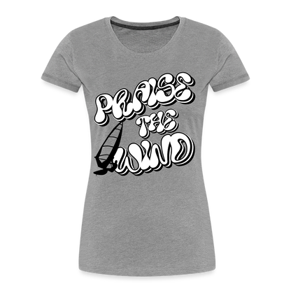 Frauen Premium T-Shirt -praise the wind- - Grau meliert