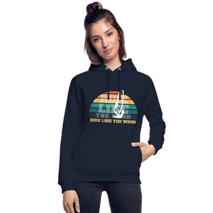 Unisex Bio-Hoodie -ride like the wind- - Navy