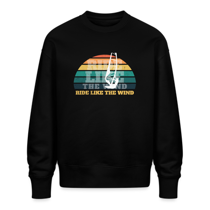 Unisex Oversize Pullover -ride like the wind- - Schwarz