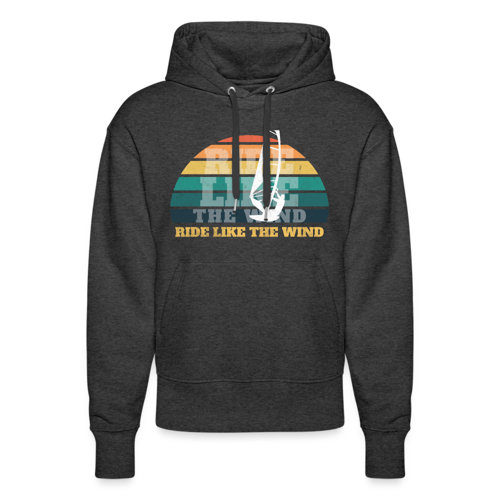 Unisex Relaxed Fit Hoodie -ride like the wind- - Dunkelgrau meliert