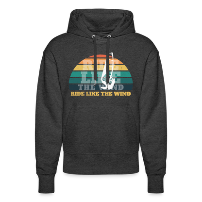 Unisex Relaxed Fit Hoodie -ride like the wind- - Dunkelgrau meliert