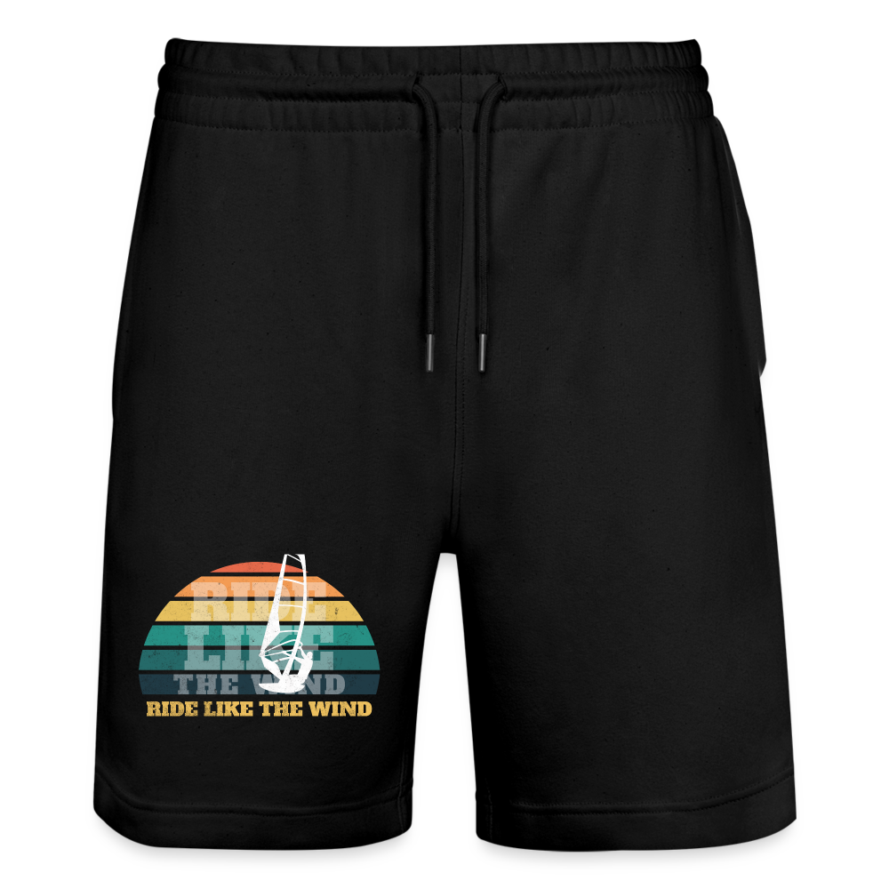 Unisex Bio Joggingshorts -ride like the wind- - Schwarz