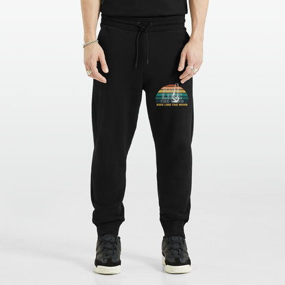 Relaxed Jogginghose -ride like the wind- Made in EU - SOLID BLACK