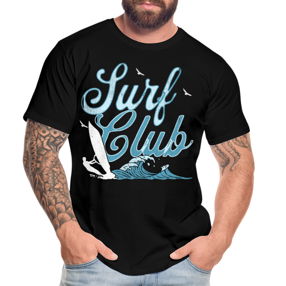 Männer Premium Bio T-Shirt -surf club- - Schwarz