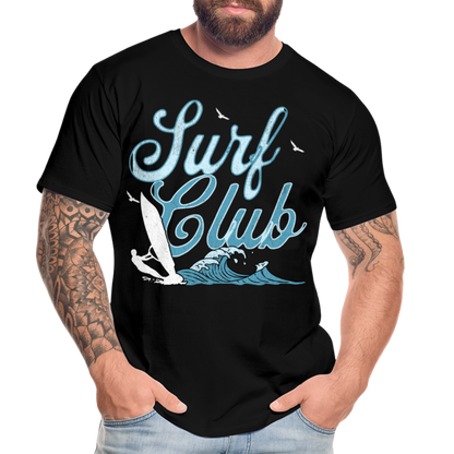 Männer Premium Bio T-Shirt -surf club- - Schwarz