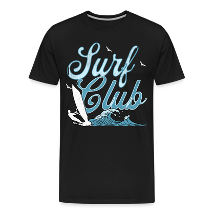 Männer Premium Bio T-Shirt -surf club- - Schwarz